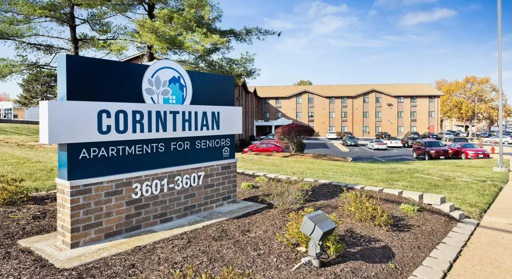 Corinthian I-IV Senior Apartments exterior sign
