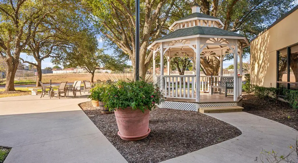 Friendship Tower Dallas exterior gazebo