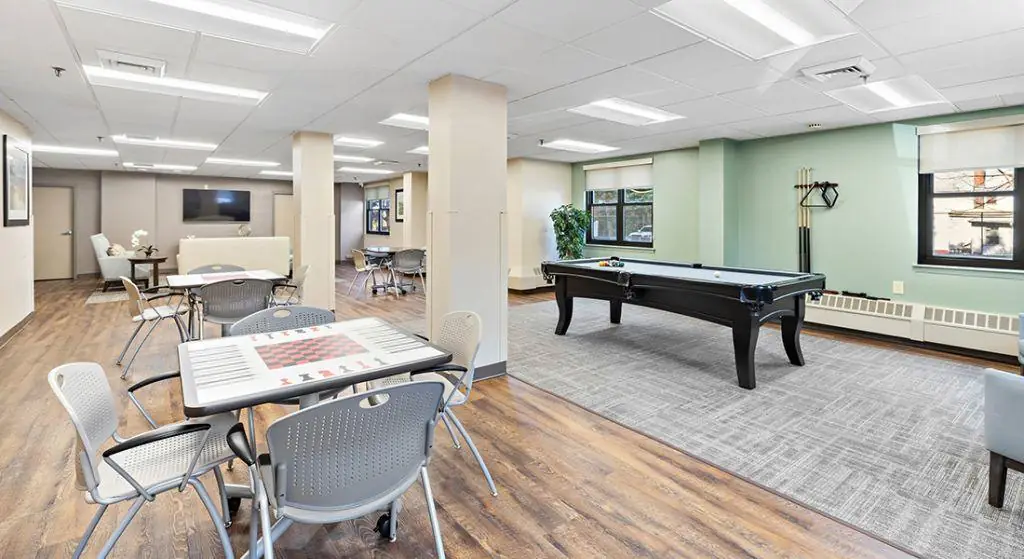 Irvington Senior Apartments game room