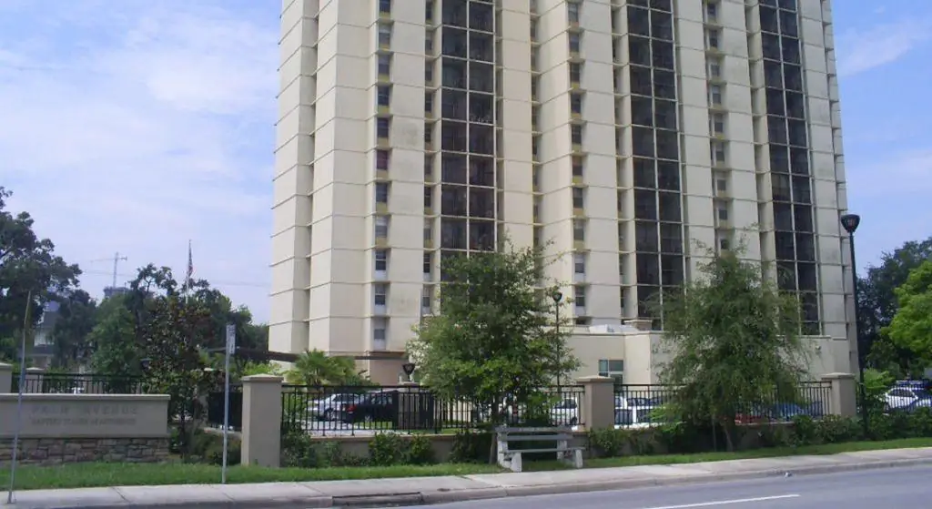 Palm Avenue Baptist Tower exterior