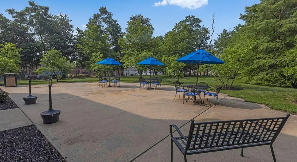 Reba Brown Senior Apartments courtyard