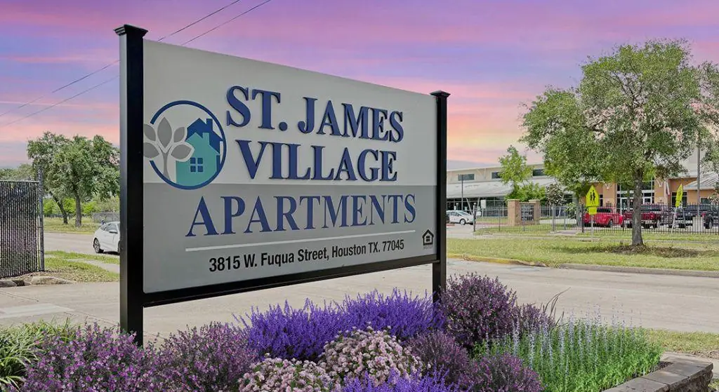 St. James Village exterior sign