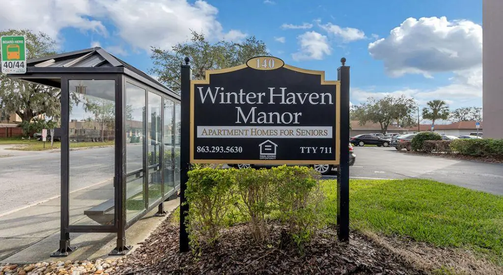 Winter Haven Manor Apartments exterior sign